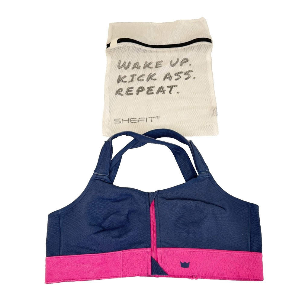 SHEFIT FLEX 1Luxe Sports Bra Pink Supportive Fitness Activewear Medium Impact